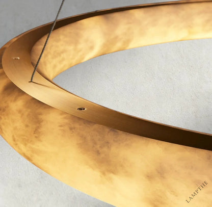 Halima Halo Alabaster Chandelier