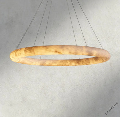 Halima Halo Alabaster Chandelier