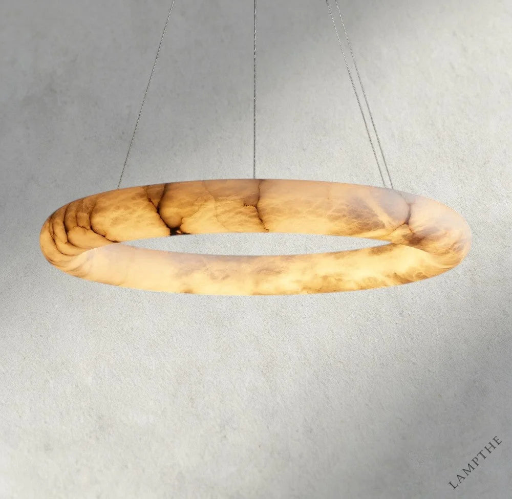 Halima Halo Alabaster Chandelier