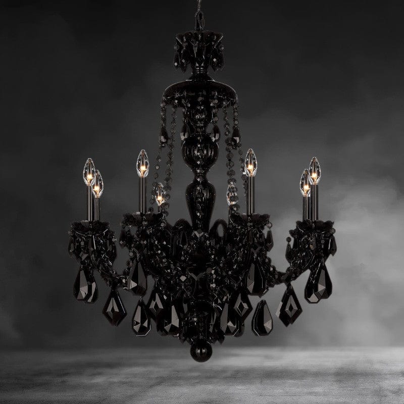 Jet Black Hamilton Chandelier 28"