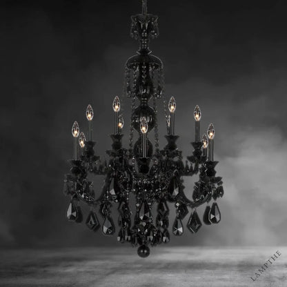 Jet Black Hamilton Chandelier 30"