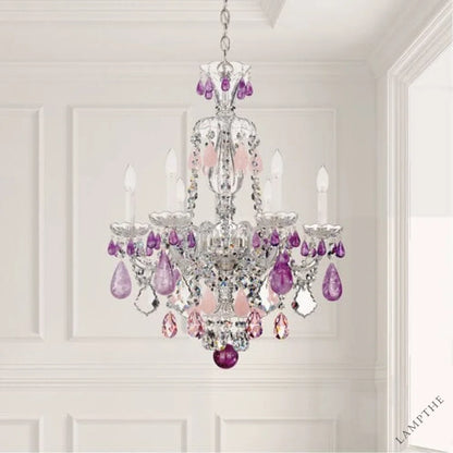 Hamilton Rock Crystal 6-Light Chandelier 22"