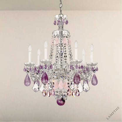 Hamilton Rock Crystal 7-Light Chandelier 24"