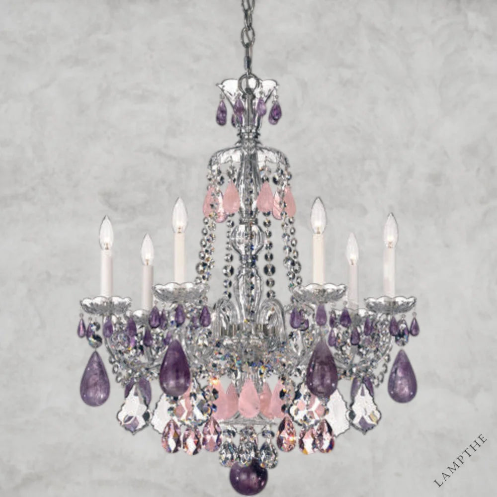 Hamilton Rock Crystal 7-Light Chandelier 24"