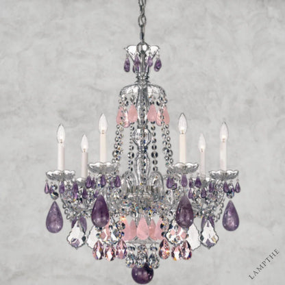 Hamilton Rock Crystal 7-Light Chandelier 24"