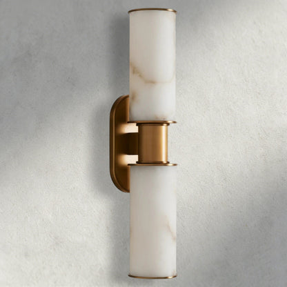Harlin Double Sconce in Alabaster