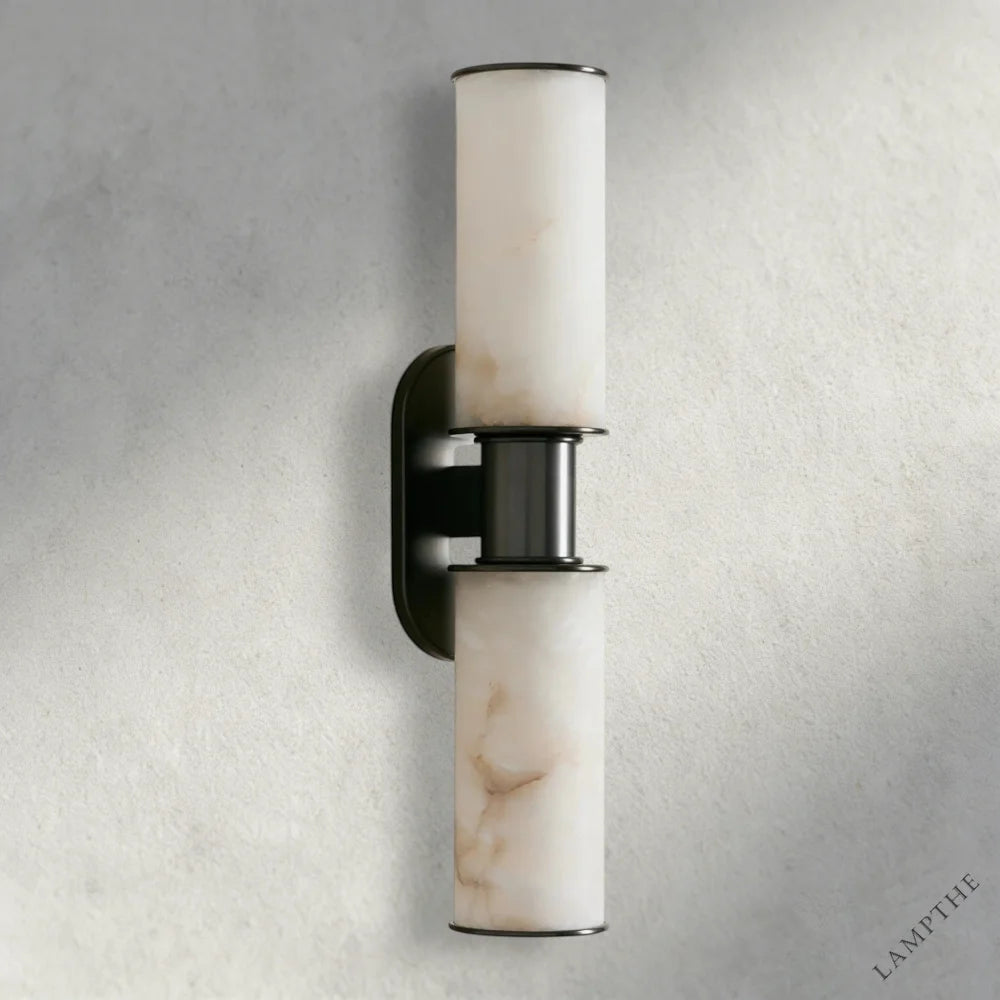 Harlin Double Sconce in Alabaster