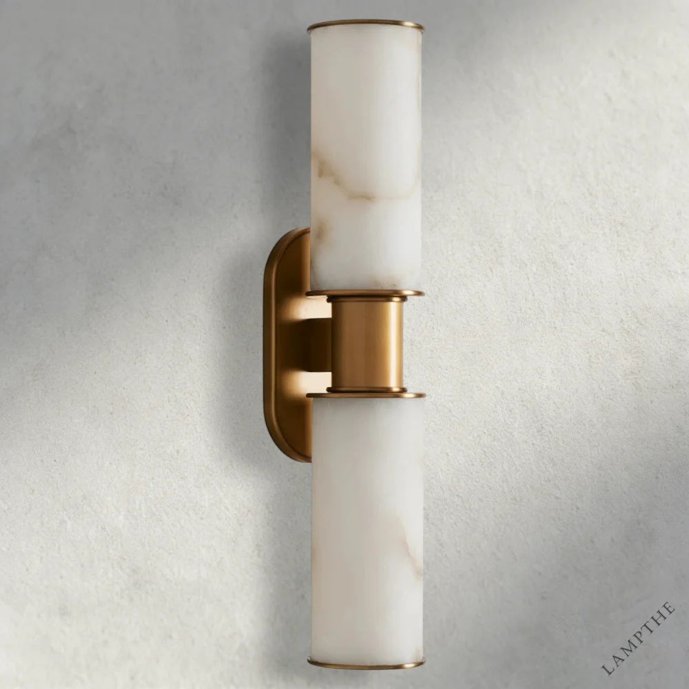 Harlin Double Sconce in Alabaster