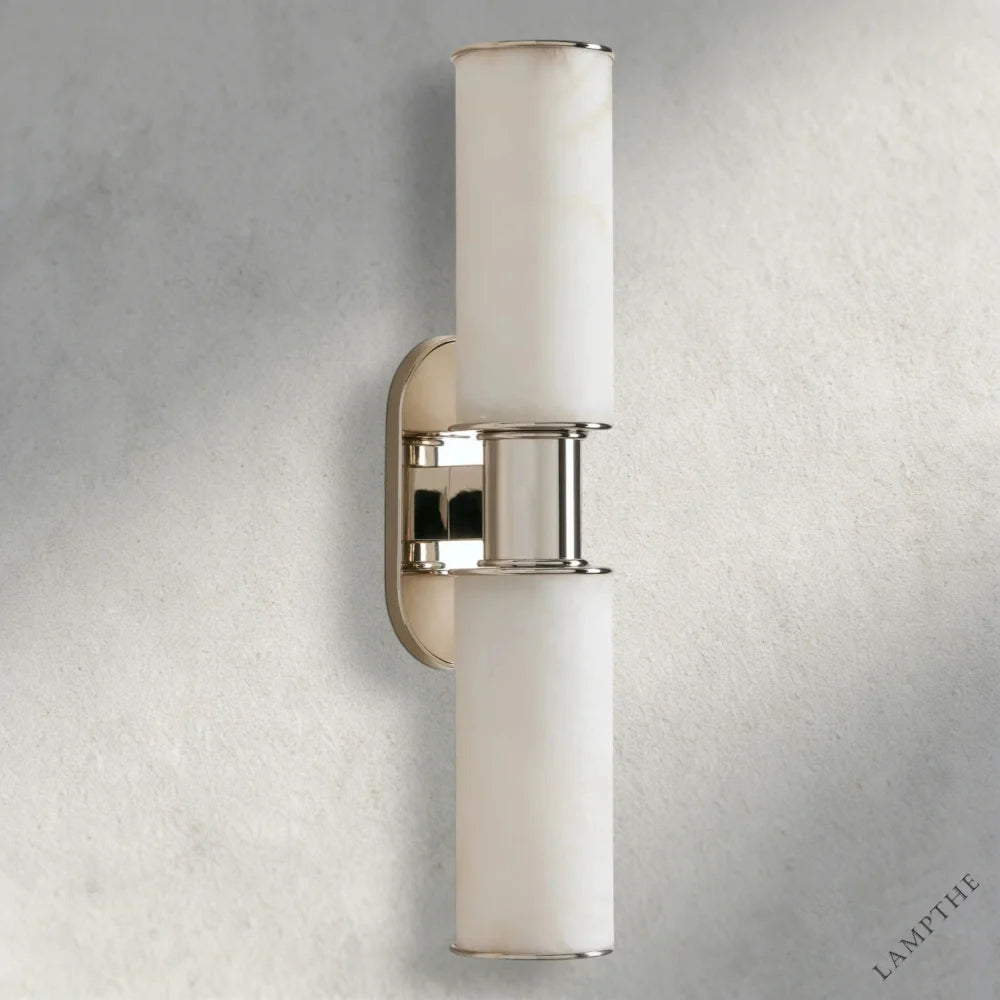 Harlin Double Sconce in Alabaster