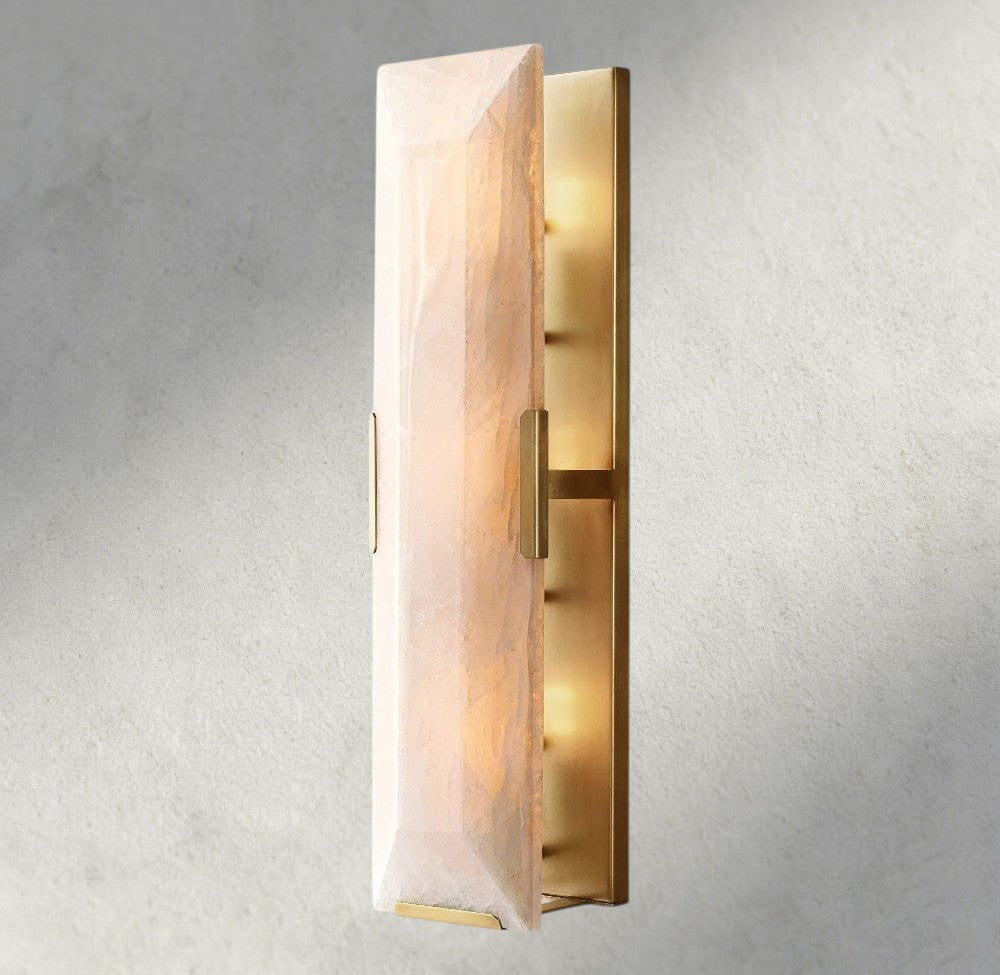 Brass Harlow Calcite Linear Sconce