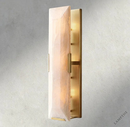Brass Harlow Calcite Linear Sconce