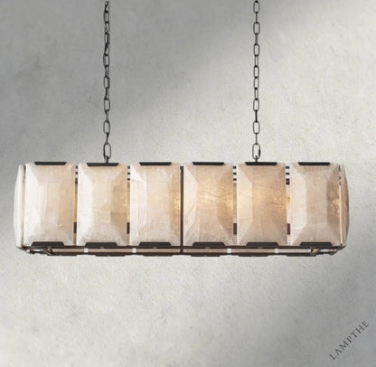 42" / Bronze Harlow Calcite Rectangular Chandelier 42", 54", 62", 74"