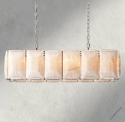 42" / Nickle Harlow Calcite Rectangular Chandelier 42", 54", 62", 74"