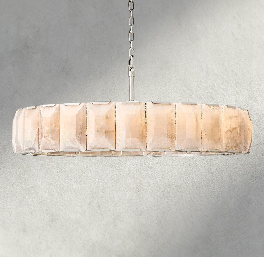 60" / Nickle Harlow Calcite Round Chandelier 19", 31", 43", 60"