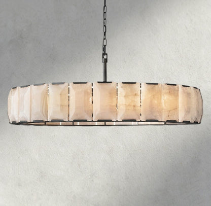 60" / Bronze Harlow Calcite Round Chandelier 19", 31", 43", 60"