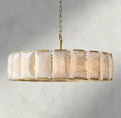 43" / Brass Harlow Calcite Round Chandelier 19", 31", 43", 60"