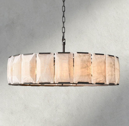 43" / Bronze Harlow Calcite Round Chandelier 19", 31", 43", 60"