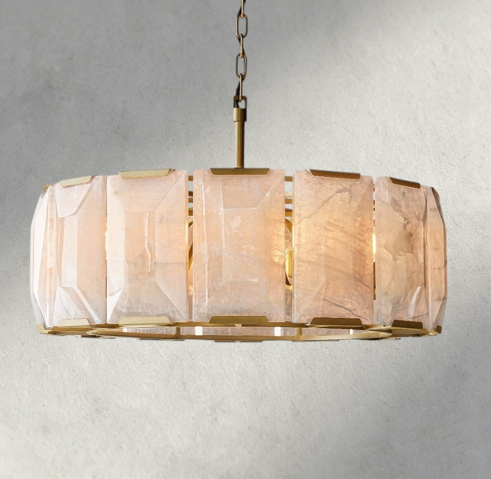 31" / Brass Harlow Calcite Round Chandelier 19", 31", 43", 60"
