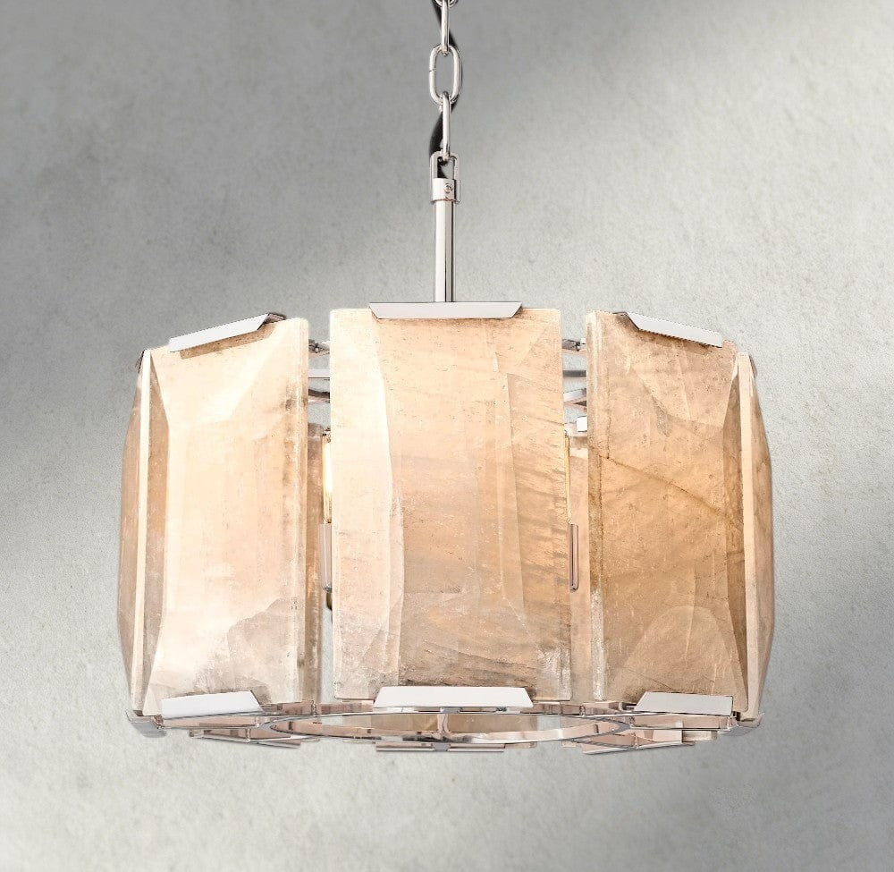 19" / Nickle Harlow Calcite Round Chandelier 19", 31", 43", 60"