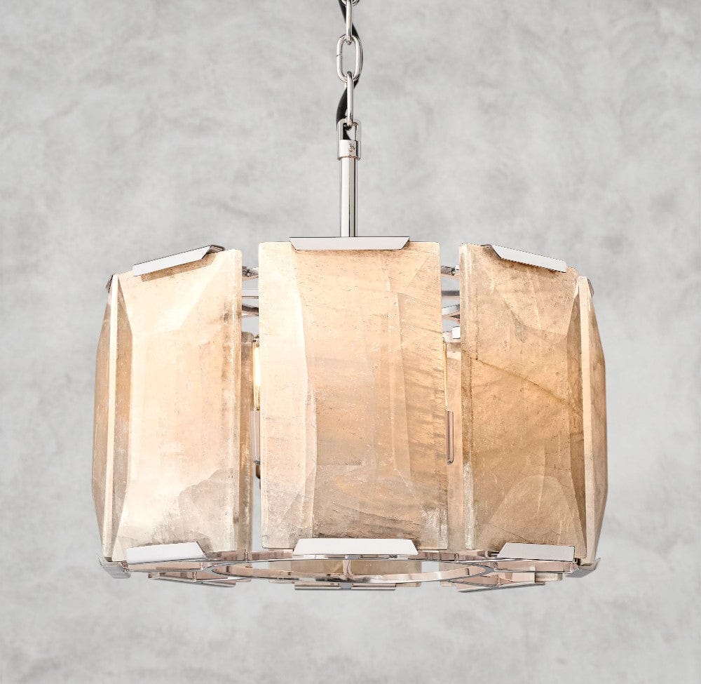 19" / Nickle Harlow Calcite Round Chandelier 19", 31", 43", 60"