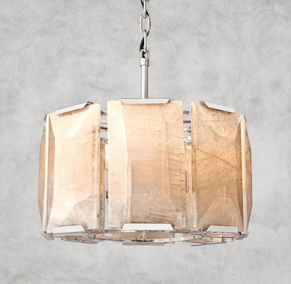 19" / Nickle Harlow Calcite Round Chandelier 19", 31", 43", 60"