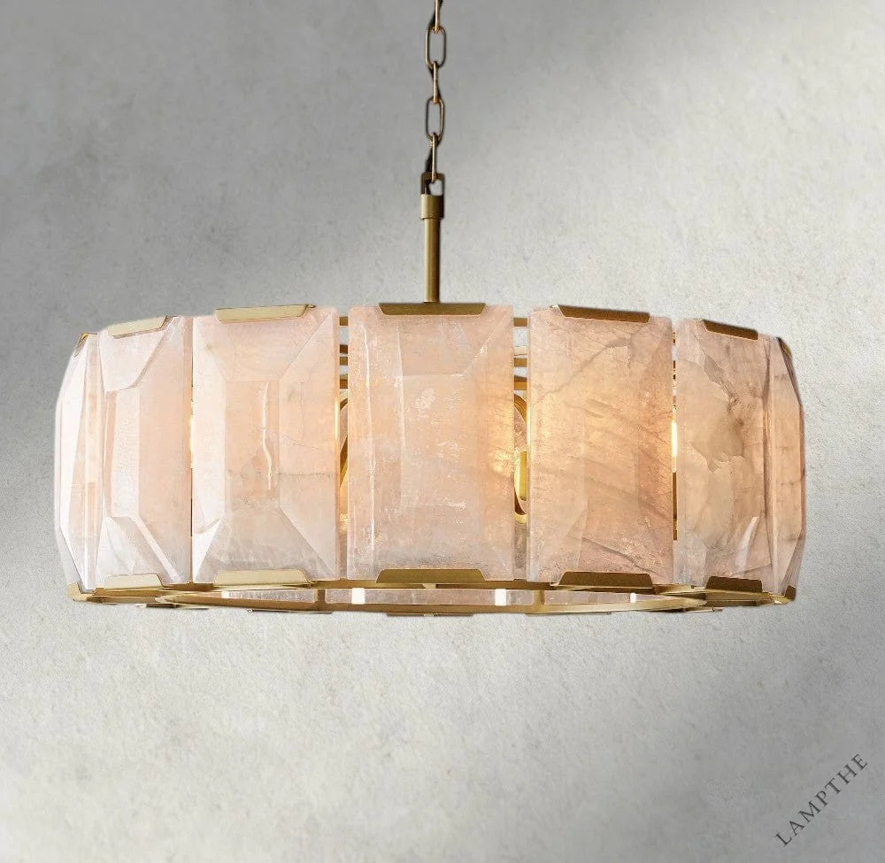 31" / Brass Harlow Calcite Round Chandelier 19", 31", 43", 60"