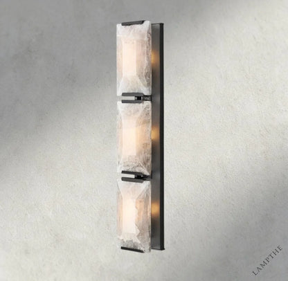 Bronze Harlow Calcite Triple Sconce