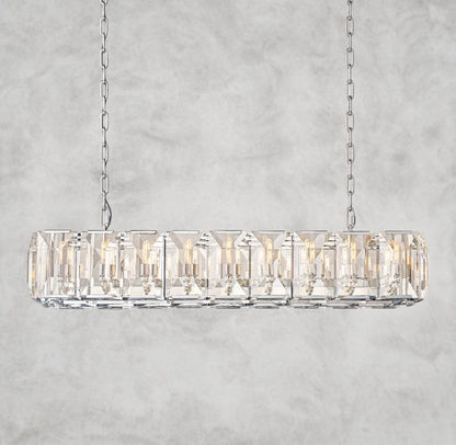 62" / Nickle Harlow Crystal Rectangular Chandelier 42", 54", 62", 74"