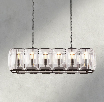 42" / Bronze Harlow Crystal Rectangular Chandelier 42", 54", 62", 74"