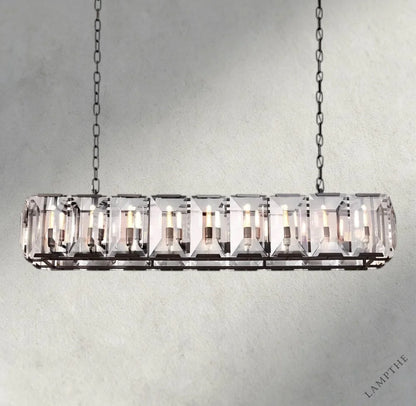 62" / Bronze Harlow Crystal Rectangular Chandelier 42", 54", 62", 74"