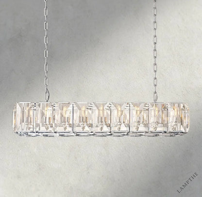 62" / Nickle Harlow Crystal Rectangular Chandelier 42", 54", 62", 74"