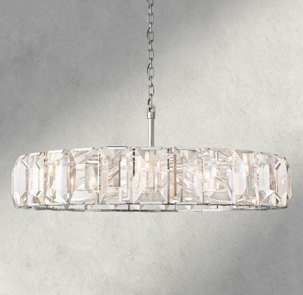 60" / Nickle Harlow Crystal Round Chandelier 19", 31", 43", 60"