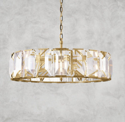 43" / Brass Harlow Crystal Round Chandelier 19", 31", 43", 60"