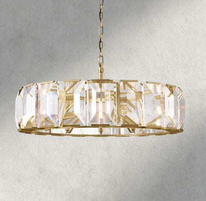 43" / Brass Harlow Crystal Round Chandelier 19", 31", 43", 60"