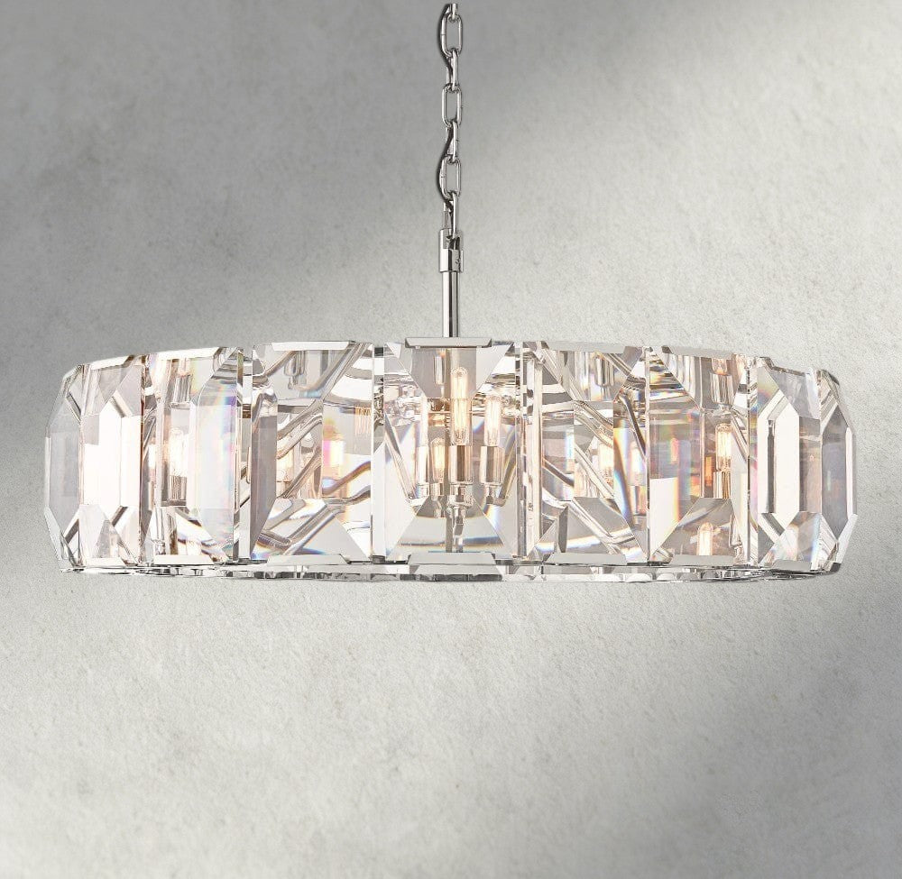 43" / Nickle Harlow Crystal Round Chandelier 19", 31", 43", 60"