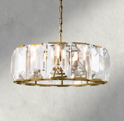31" / Brass Harlow Crystal Round Chandelier 19", 31", 43", 60"