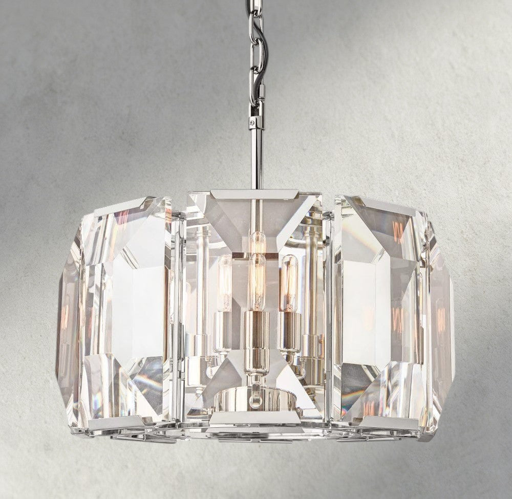 19" / Nickle Harlow Crystal Round Chandelier 19", 31", 43", 60"