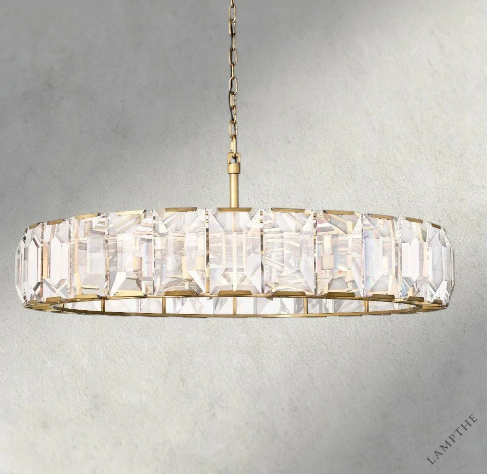 60" / Brass Harlow Crystal Round Chandelier 19", 31", 43", 60"