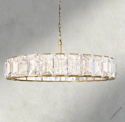60" / Brass Harlow Crystal Round Chandelier 19", 31", 43", 60"