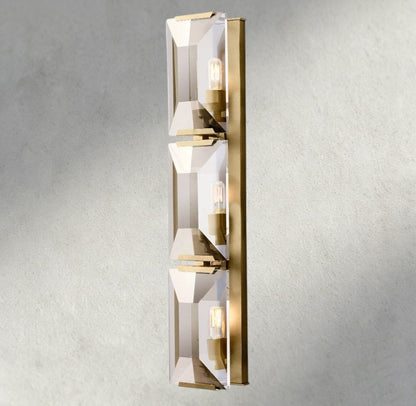 Brass Harlow Crystal Triple Sconce