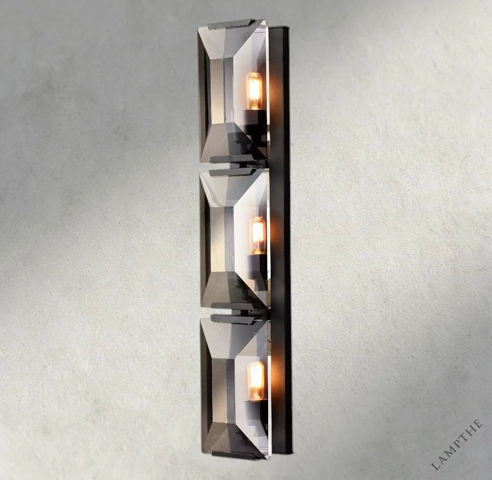 Bronze Harlow Crystal Triple Sconce