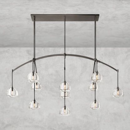 72" / Bronze Hemisphere Linear Chandelier 54", 72"