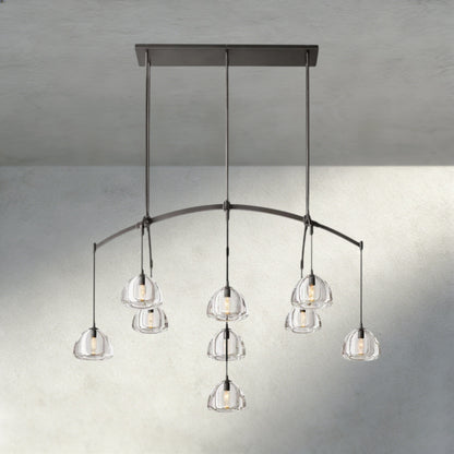 54" / Bronze Hemisphere Linear Chandelier 54", 72"