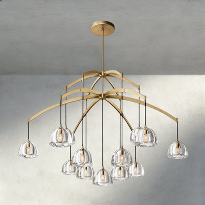 60" / Brass Hemisphere Round Chandelier 36", 48", 60"