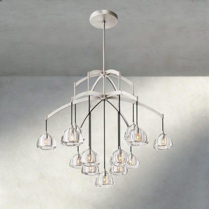 48" / Nickle Hemisphere Round Chandelier 36", 48", 60"