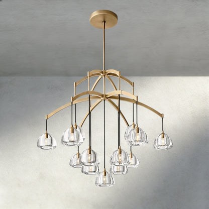 48" / Brass Hemisphere Round Chandelier 36", 48", 60"