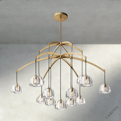 60" / Brass Hemisphere Round Chandelier 36", 48", 60"