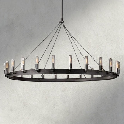 Camino  Round Outdoor Chandelier 39“D 51"D