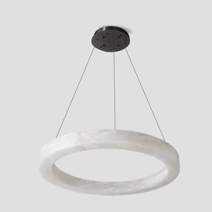 Theseus Alabaster Round Living Room Chandelier