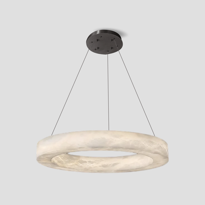 Theseus Alabaster Round Living Room Chandelier